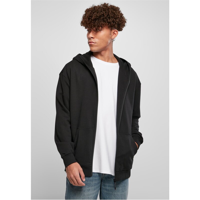 Urban Classics Bio hoodie with zipper in black 50607153