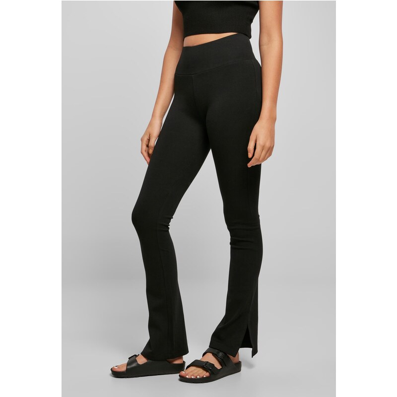 Urban Classics Womens leggings with high waist and side slit black 50564029
