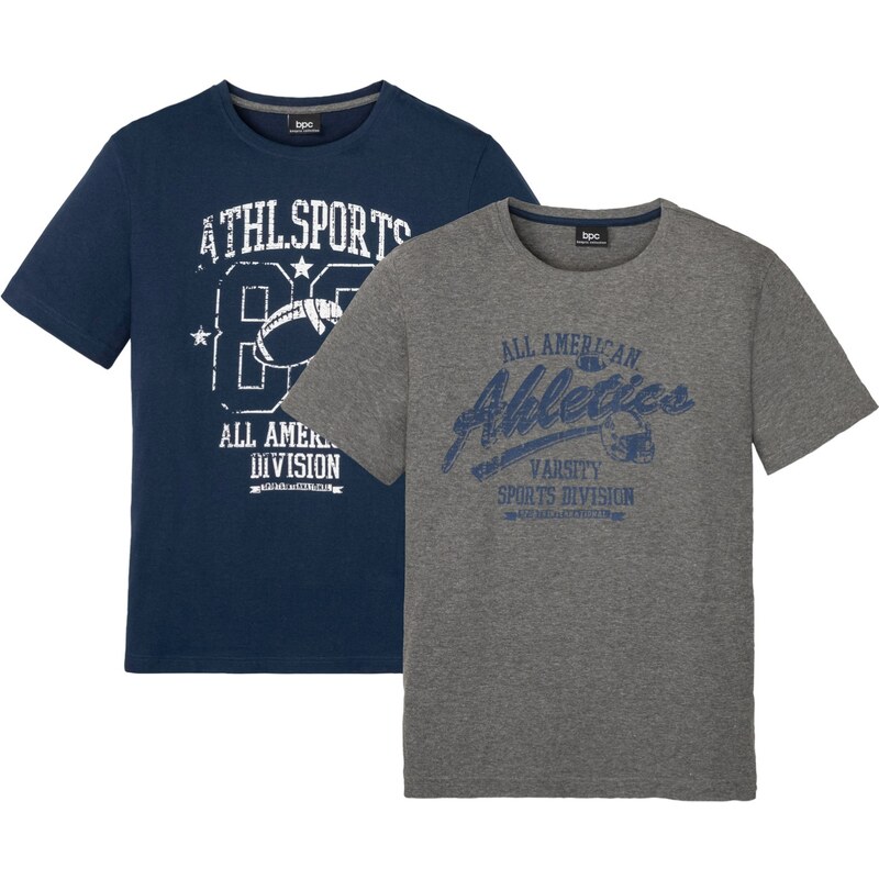 bonprix Tričko (2 ks), Regular Fit, farba modrá 44791574