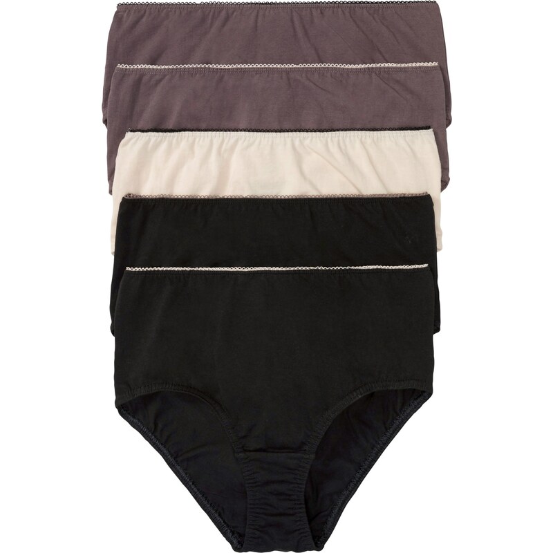 bonprix Maxi nohavičky (5 ks), farba čierna 44846728