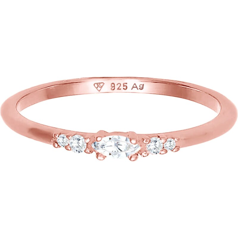 ELLI Prsteň ružové zlato / biela 54228935