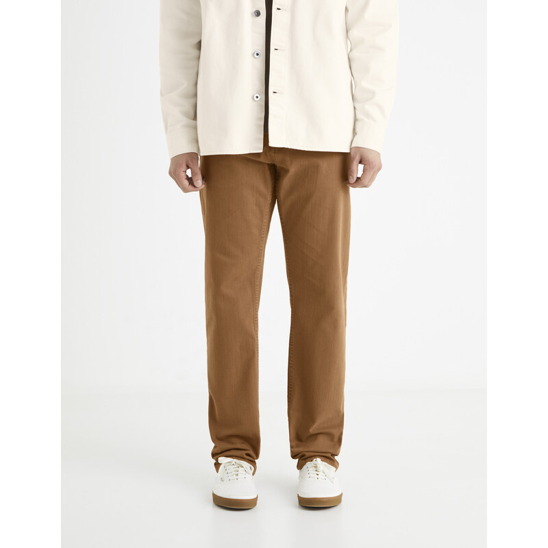 Hnedé pánske straight fit rifle Celio Vopry1 56854209