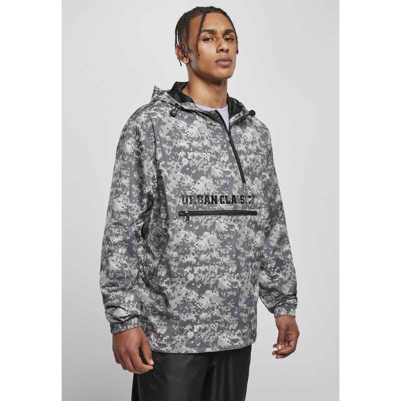 Urban Classics Dochádzková bunda tmavá digitálna kamufláž 58239939
