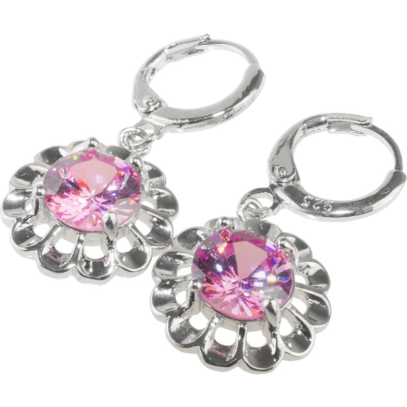 CITY STORM Dámske naušnice v tvare kvetu s ružovým očkom 66853550