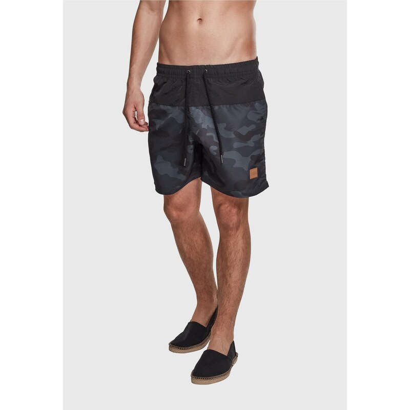 Urban Classics Mens Block Swimsuit Black/Camouflage 50645035
