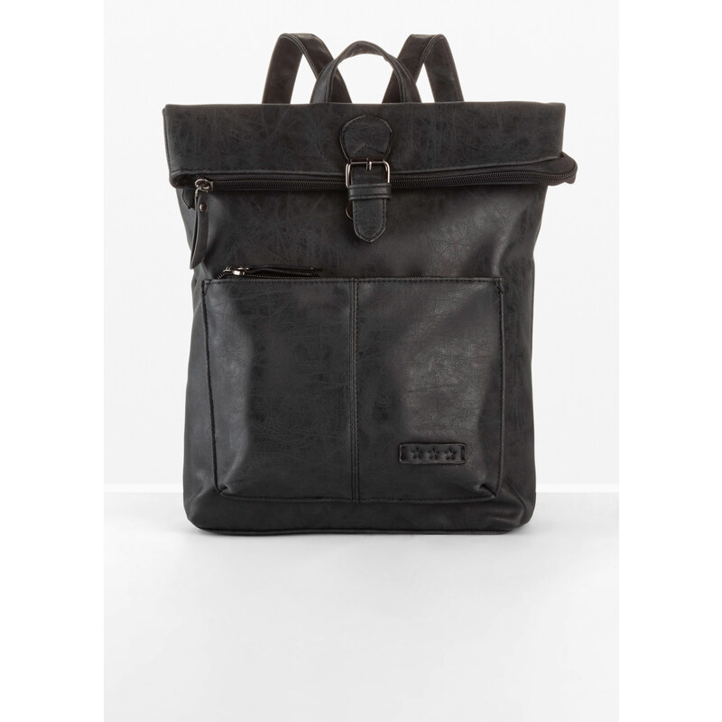 bonprix Ruksak s vonkajším vreckom a sponovým detailom, farba čierna 49025632