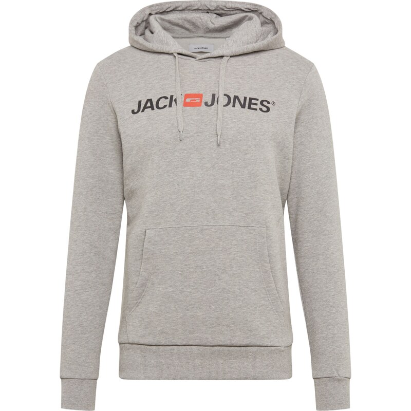 JACK & JONES Mikina sivá melírovaná / oranžová / čierna 26995167