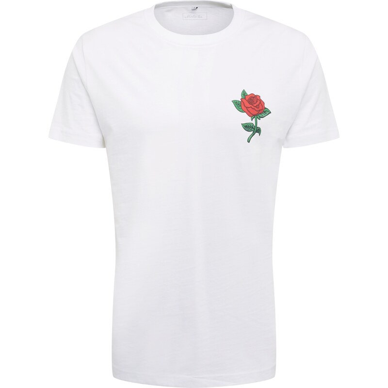 Mister Tee Tričko Rose smaragdová / svetločervená / biela 57516871
