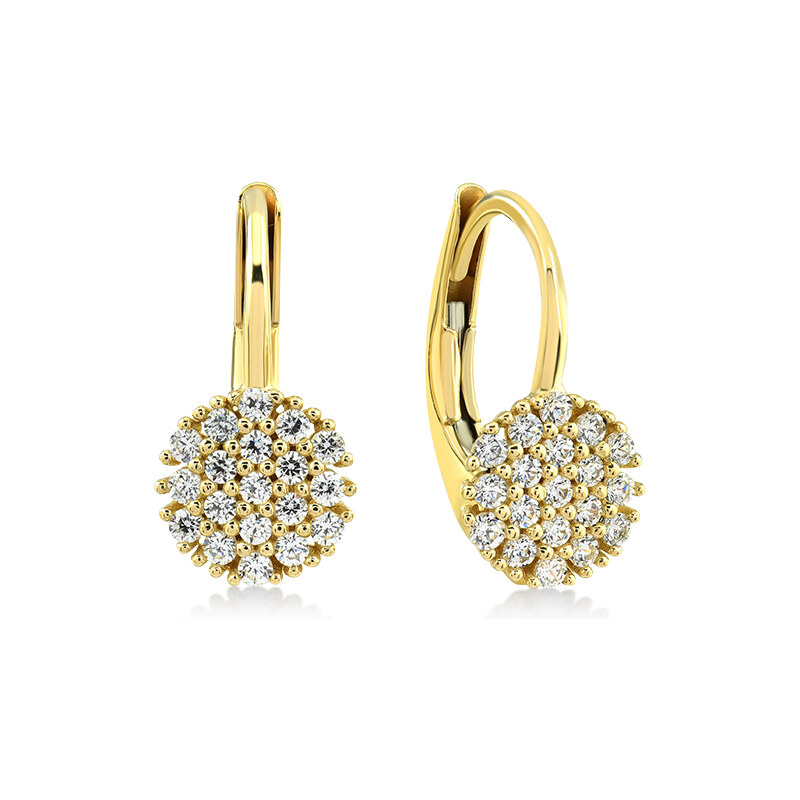 Lillian Vassago Patentové zlaté náušnice so zirkónmi LLV31-GER003 37067952