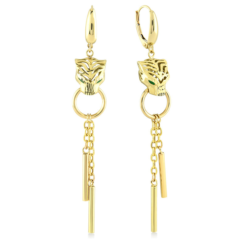 Lillian Vassago Zlaté visiace náušnice na patent Tiger LLV22-GER158Y 39563660