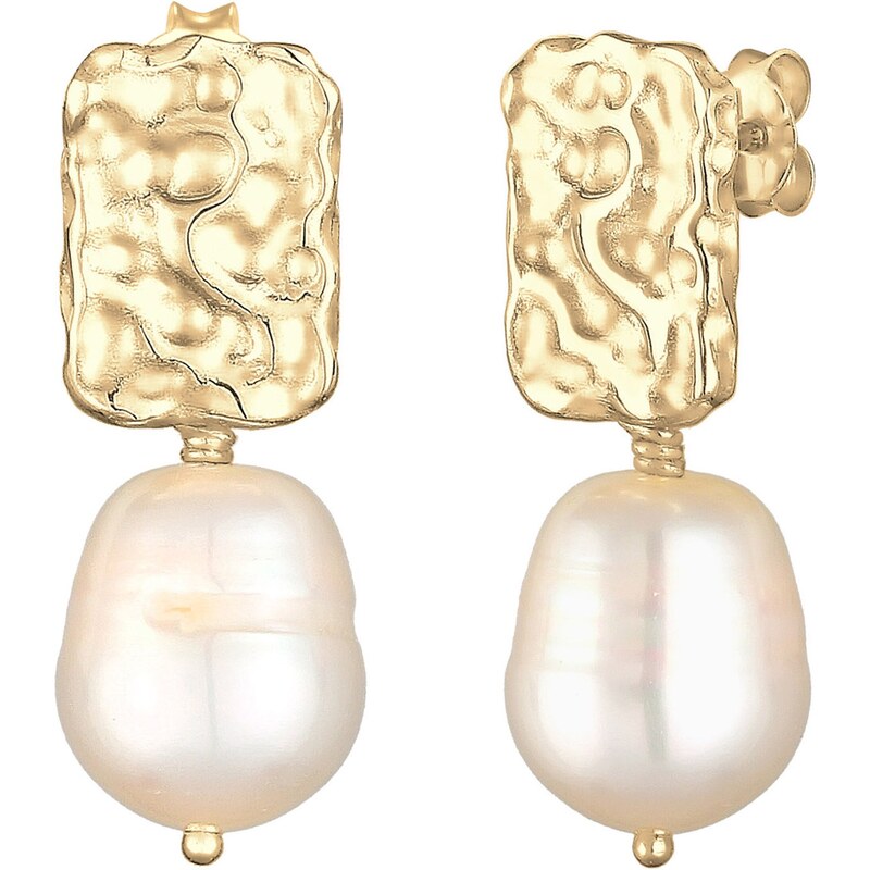 ELLI PREMIUM Náušnice zlatá / perlovo biela 54222092