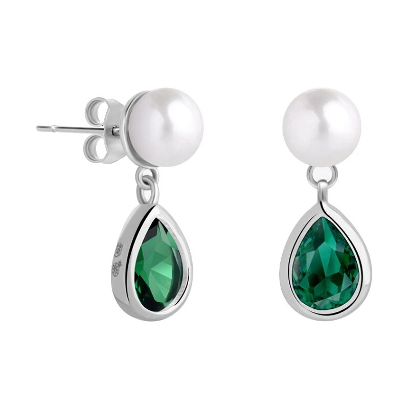 Preciosa Elegantné strieborné náušnice s pravou perlou Pure Pearl 5337 66593586