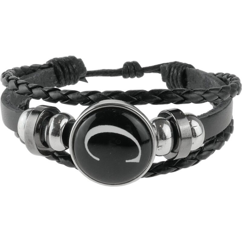 CITY STORM Pánsky náramok z eko kože s písmenom C 66889085