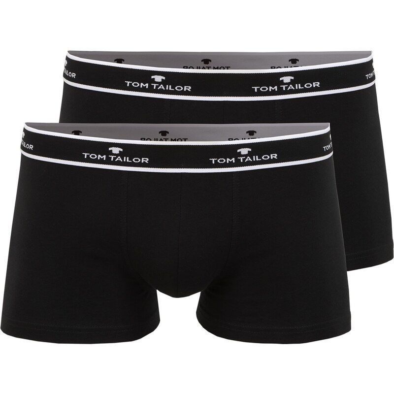 TOM TAILOR Boxerky čierna / biela 24810432