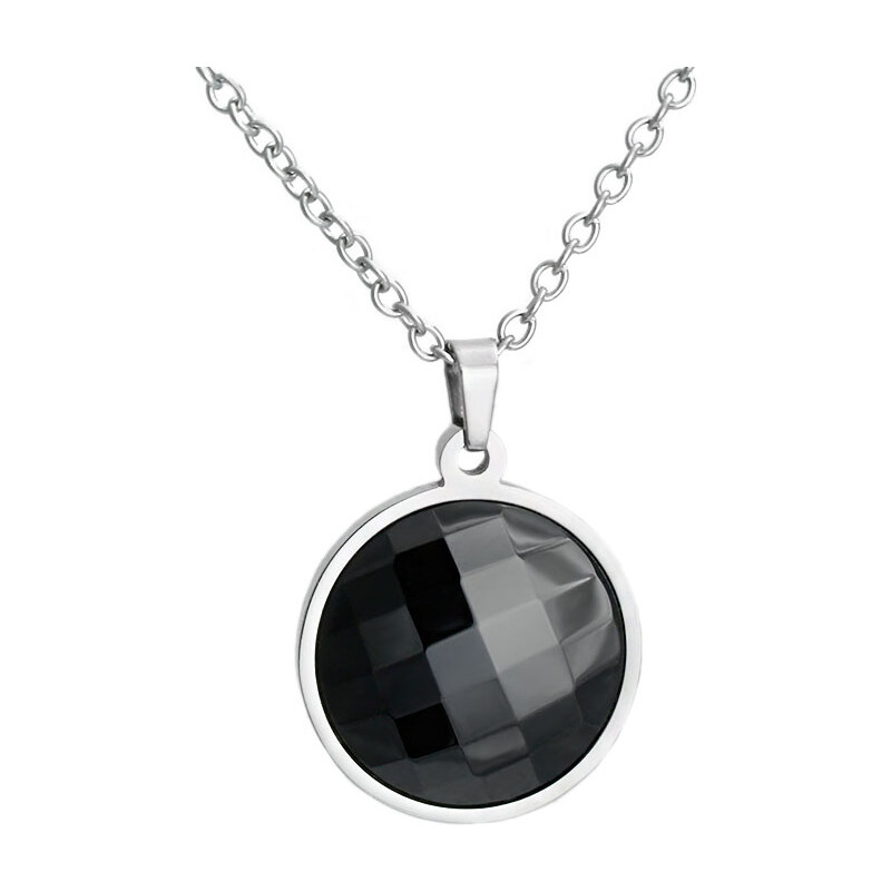 BM Jewellery Dámsky náhrdelník 2 cm keramický čierny kruh z 31319116