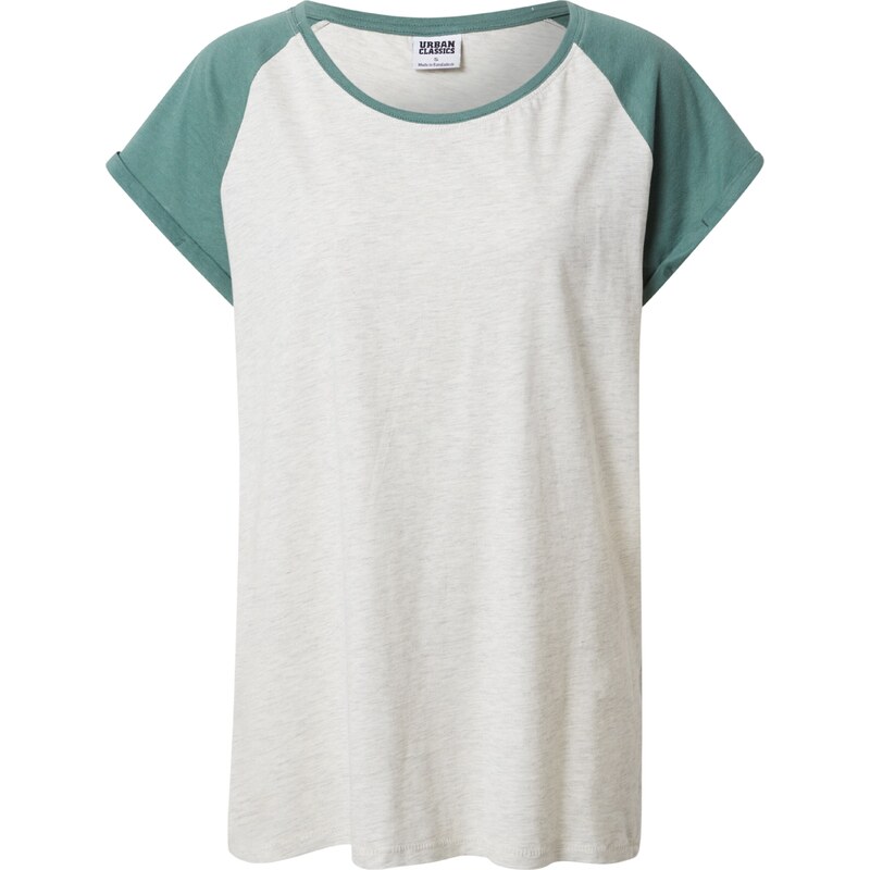 Urban Classics Tričko svetlosivá / smaragdová 25532742