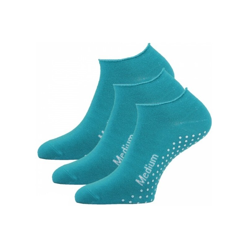 Dámske aj pánske protišmykové zdravotné ponožky RS Tyrkysová XL 3 páry 28945805