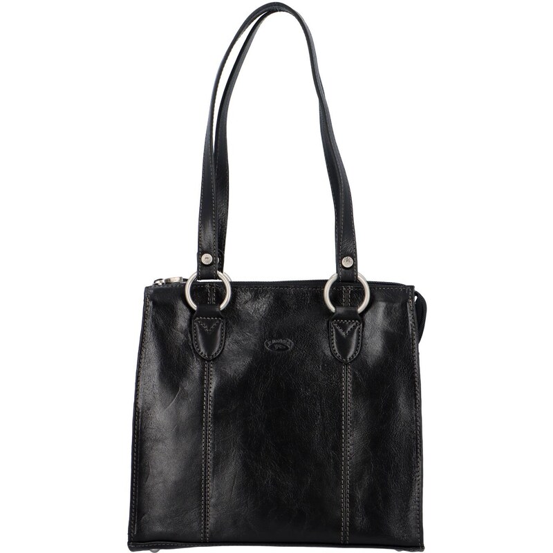 Dámska kožená kabelka cez plece čierna - Katana Lenna čierna 30335627