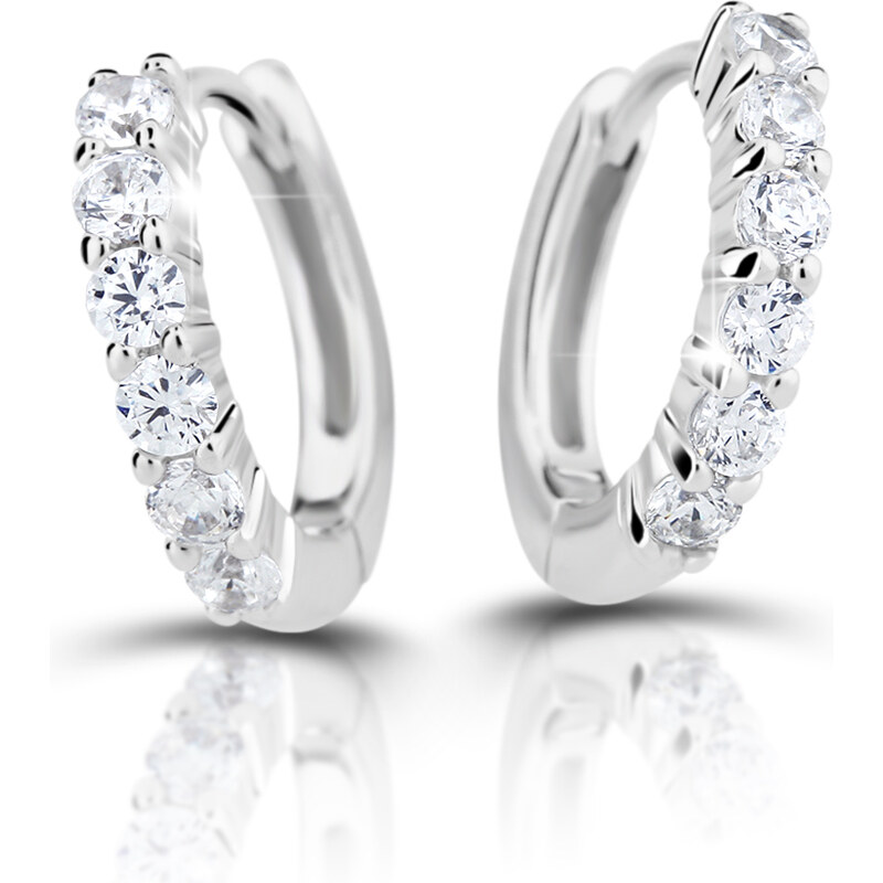 Modesi Pôvabné strieborné kruhové náušnice M23076 66585722