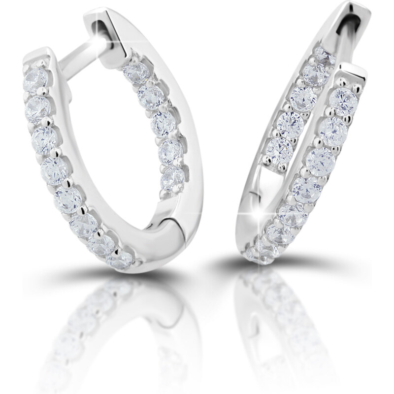 Modesi Pôvabné strieborné kruhové náušnice M23078 66589847