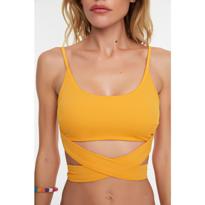 Trendyol Collection Oranžový Bralette Bikini Top