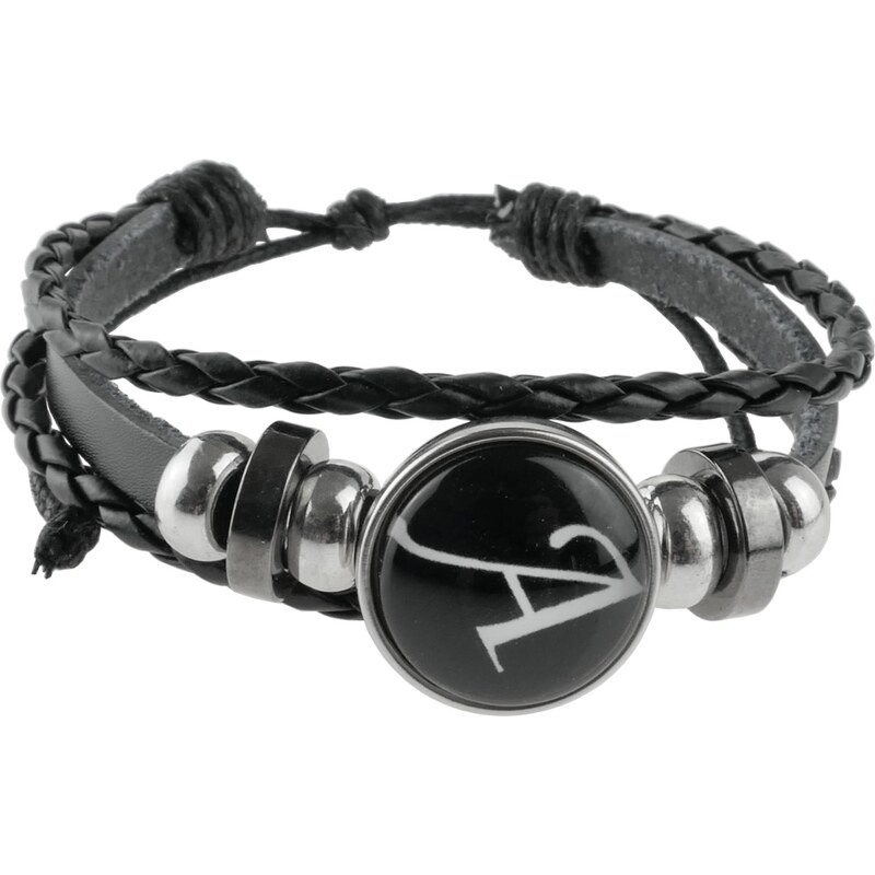 CITY STORM Pánsky náramok z eko kože s písmenom A 66889083