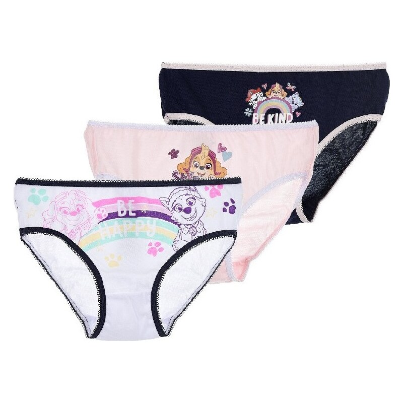 Trojbalenie nohavičiek Paw Patrol - biela/ružová/čierna 30372243