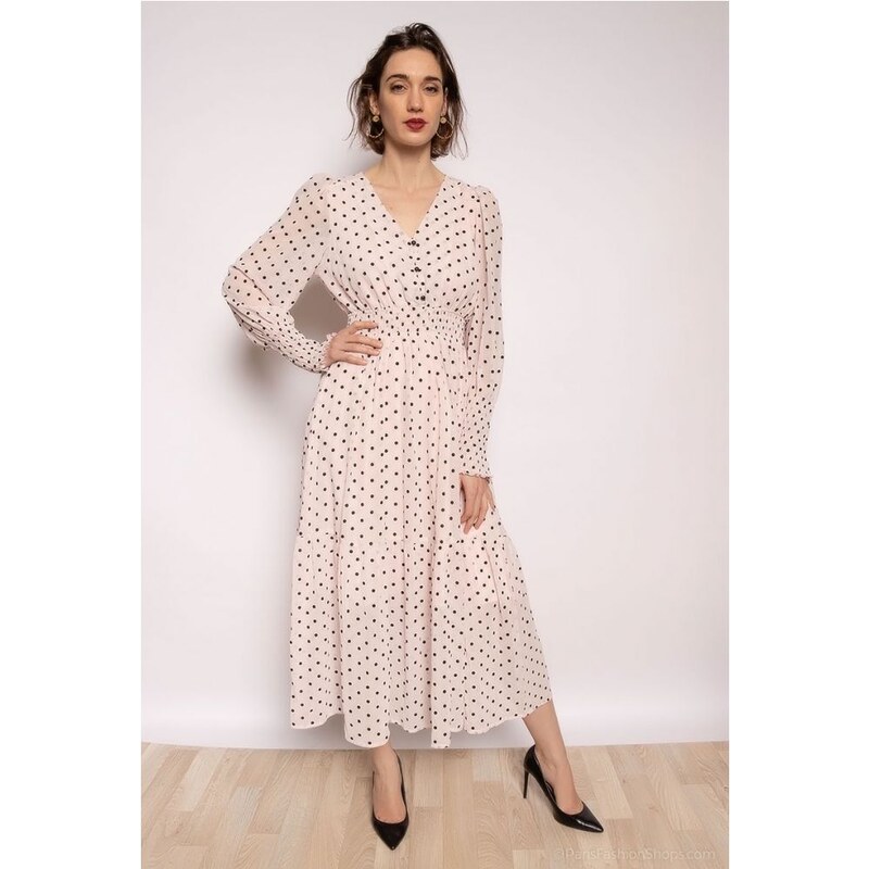 LILY WHITE Ružové bodkované šaty 30425397