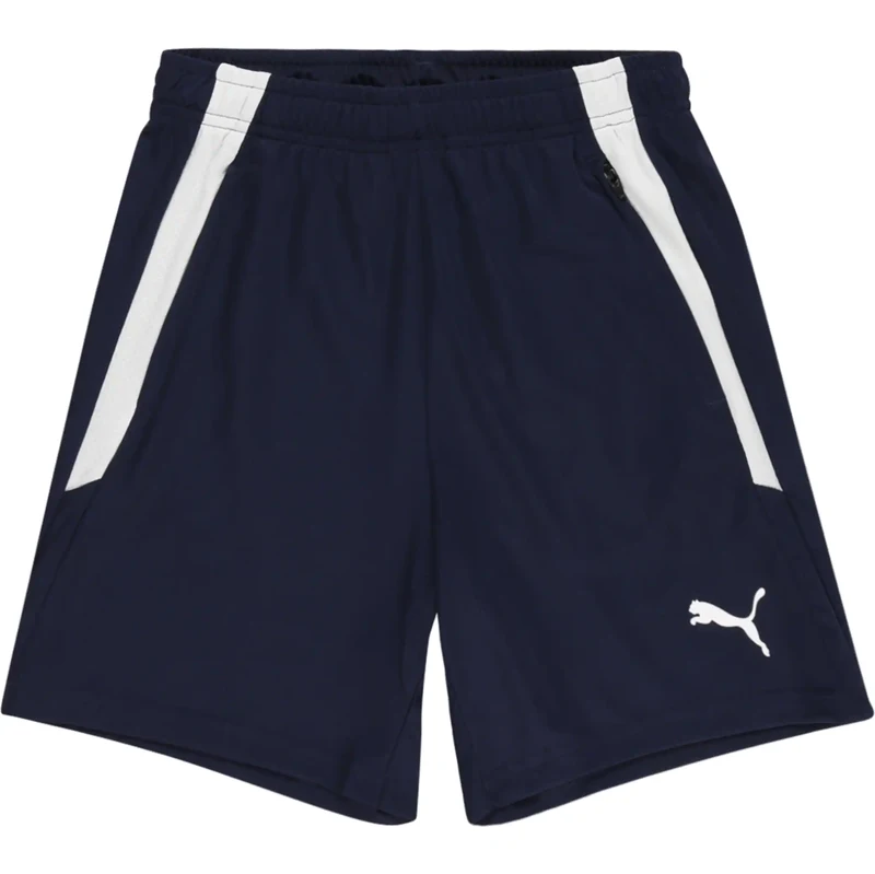 PUMA Športové nohavice Team Liga námornícka modrá / biela 67749989