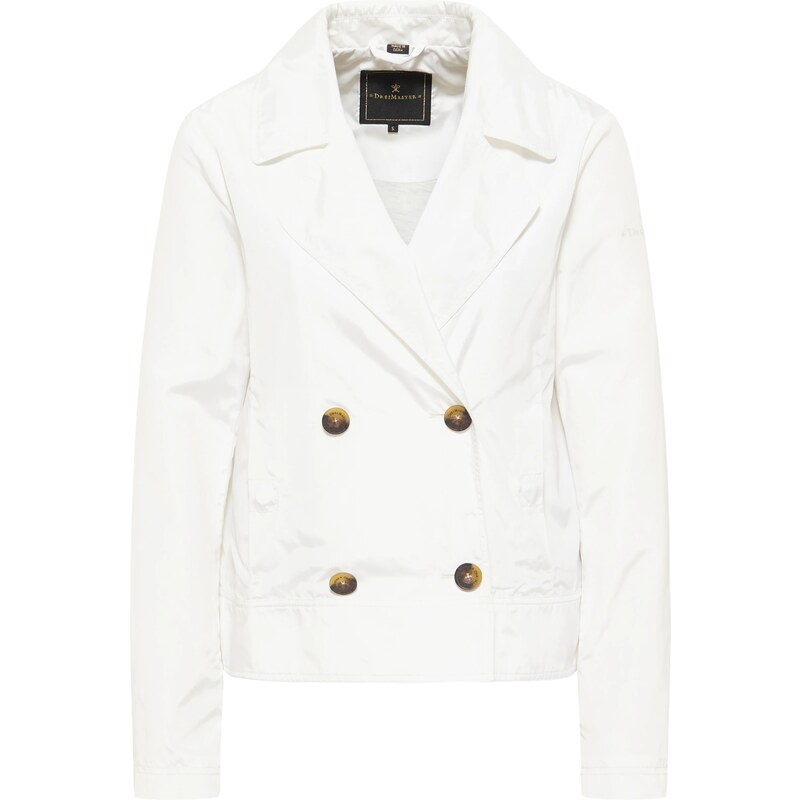 DreiMaster Klassik Prechodná bunda čierna / biela ako vlna 66119549