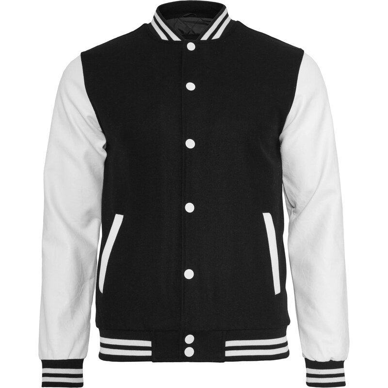 Urban Classics Oldschool College Jacket blk/wht 50648570