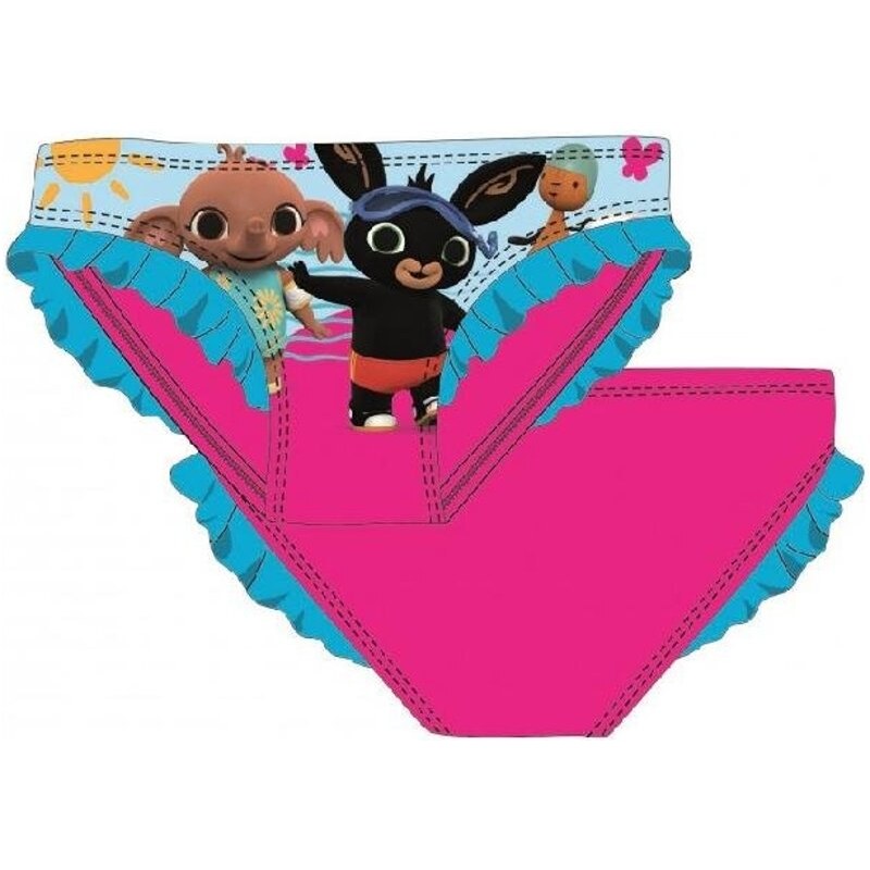 Setino Detské plavky / dievčenské plavkové nohavičky Zajačik Bing Bunny - tmavo ružové - veľ.