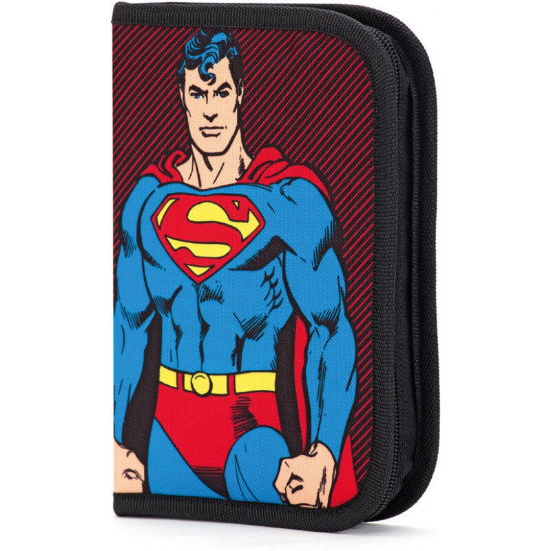 Zipsový školský peračník pre chlapcov s motívom ikonického komiksového hrdinu Superman