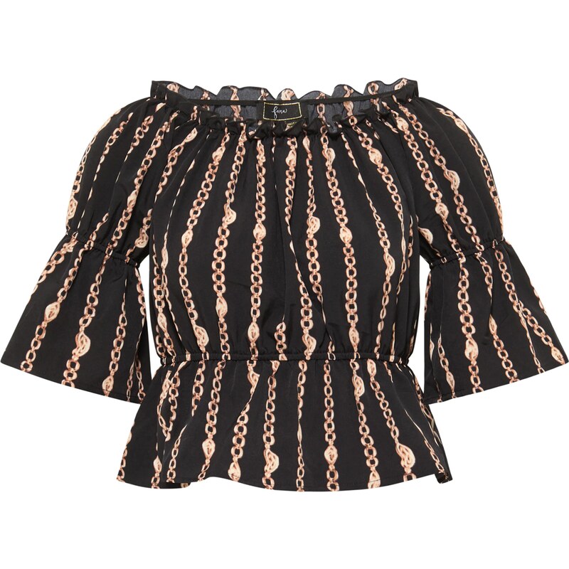 faina Blúzka zlatá / čierna 62293715