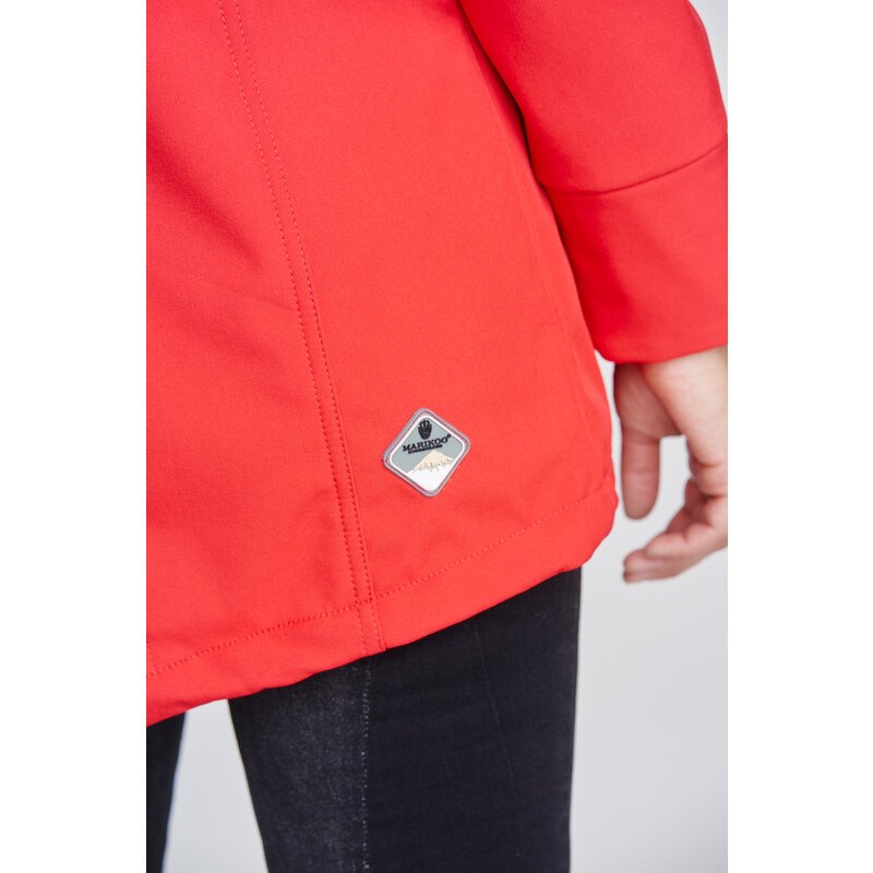 Dámska bunda s kapucňou Zimtzicke softshell 7000 dry-tech Marikoo - ANTRACITE
