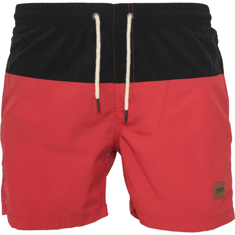 Urban Classics Plavecké šortky pastelovo červená / čierna 54221667