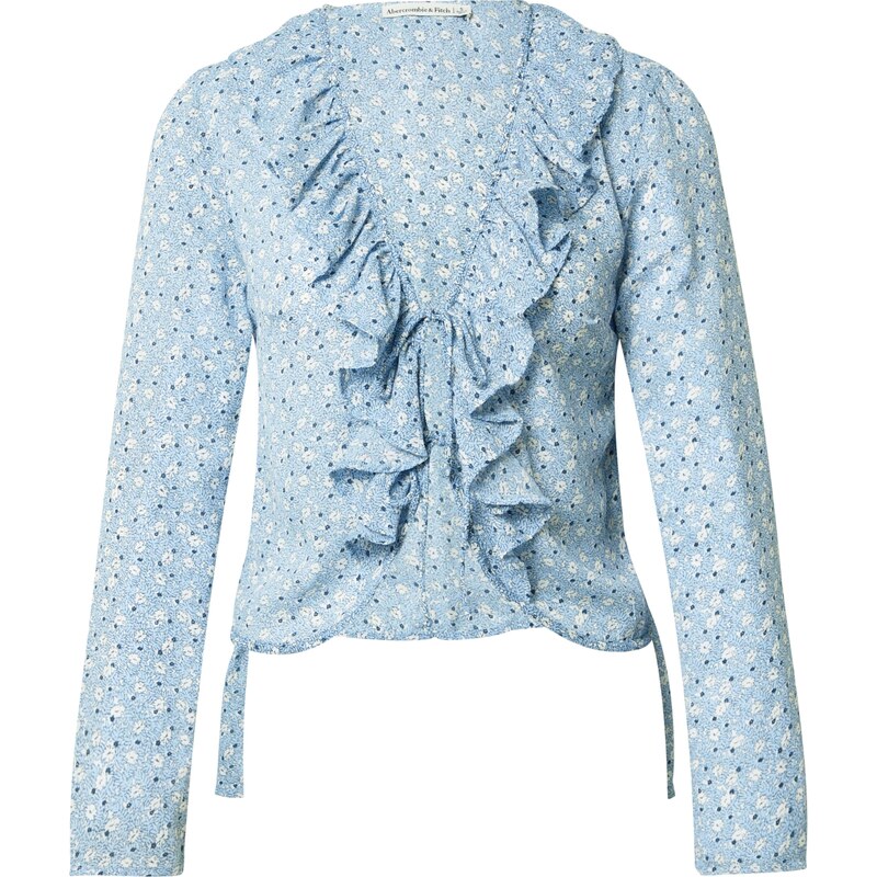 Abercrombie & Fitch Blúzka modrá / biela 54229216
