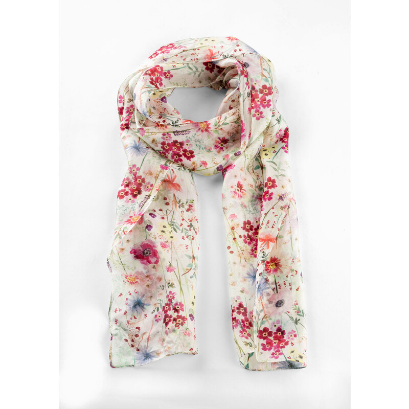 bonprix Hodvábny šál, farba béžová 44741827