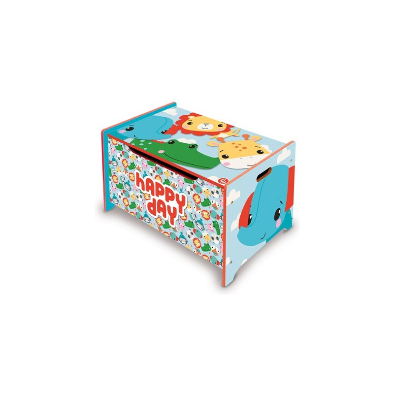 ARDITEX Detský drevený nábytok 2v1 FISHER PRICE Lavica / Box na hračky, FP10299