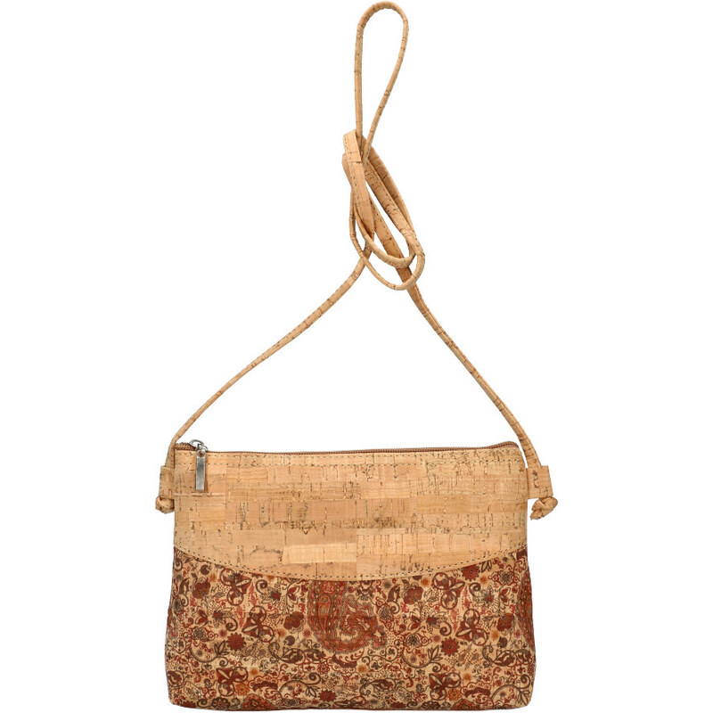 Made in Portugal Korková ľahká crossbody dámska kabelka MSR17 hnedá 30552489