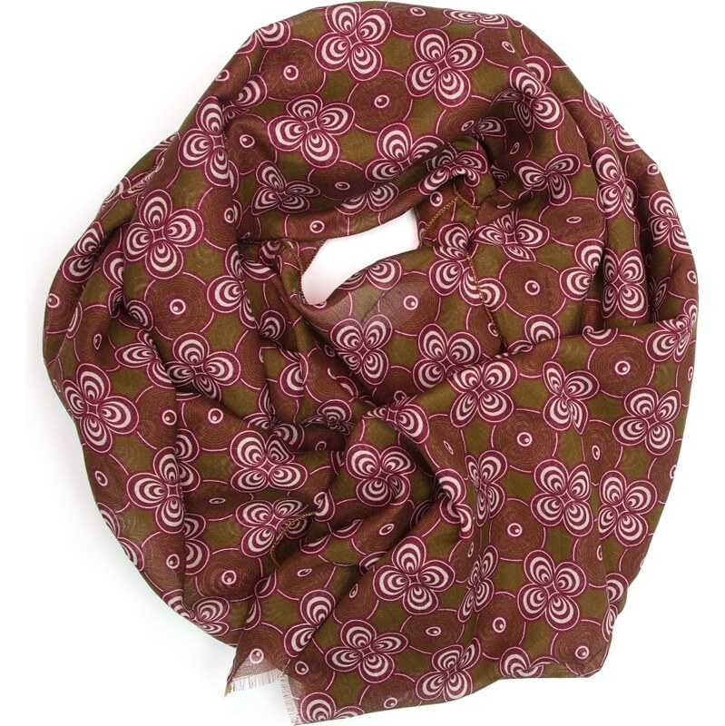 Blaire Dámska šatka Viola s motívom khaki zelená 64987429