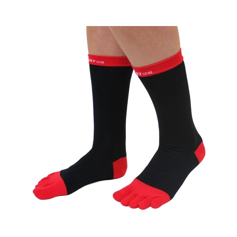 BUSINESS prstové ponožky ToeToe Čierna / Červená Pánská 1 pár 30947656