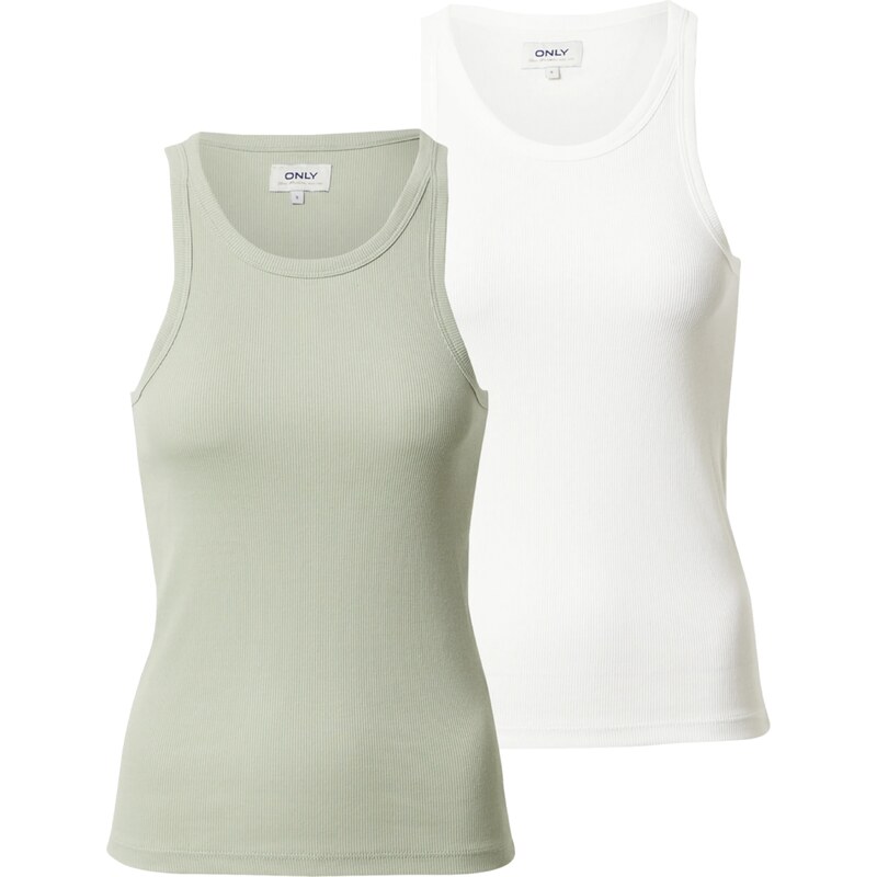 ONLY Top Lindsay pastelovo zelená / biela 30578086