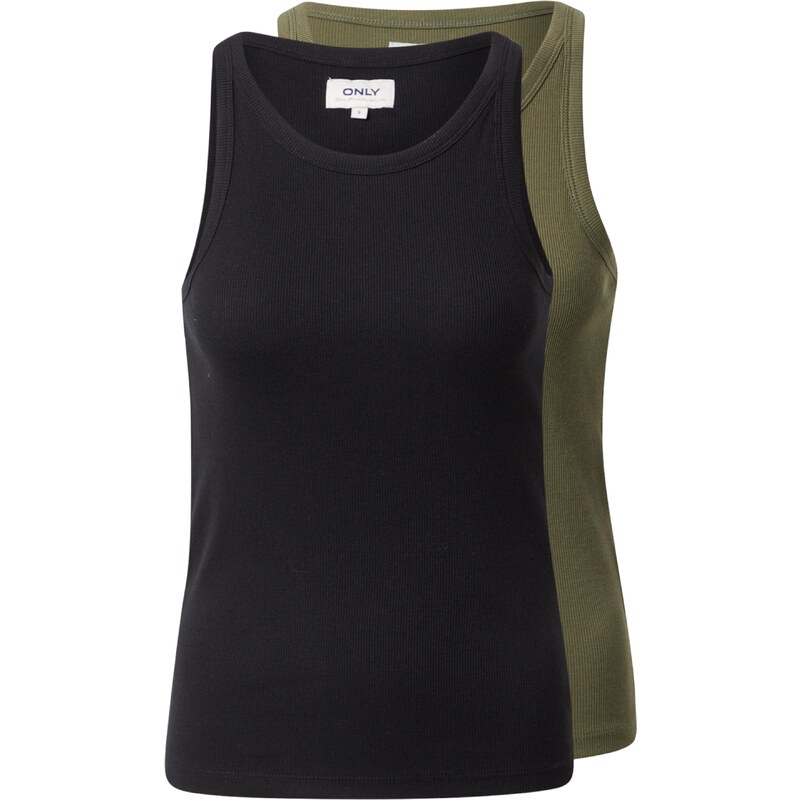 ONLY Top Lindsay olivová / čierna 30578221