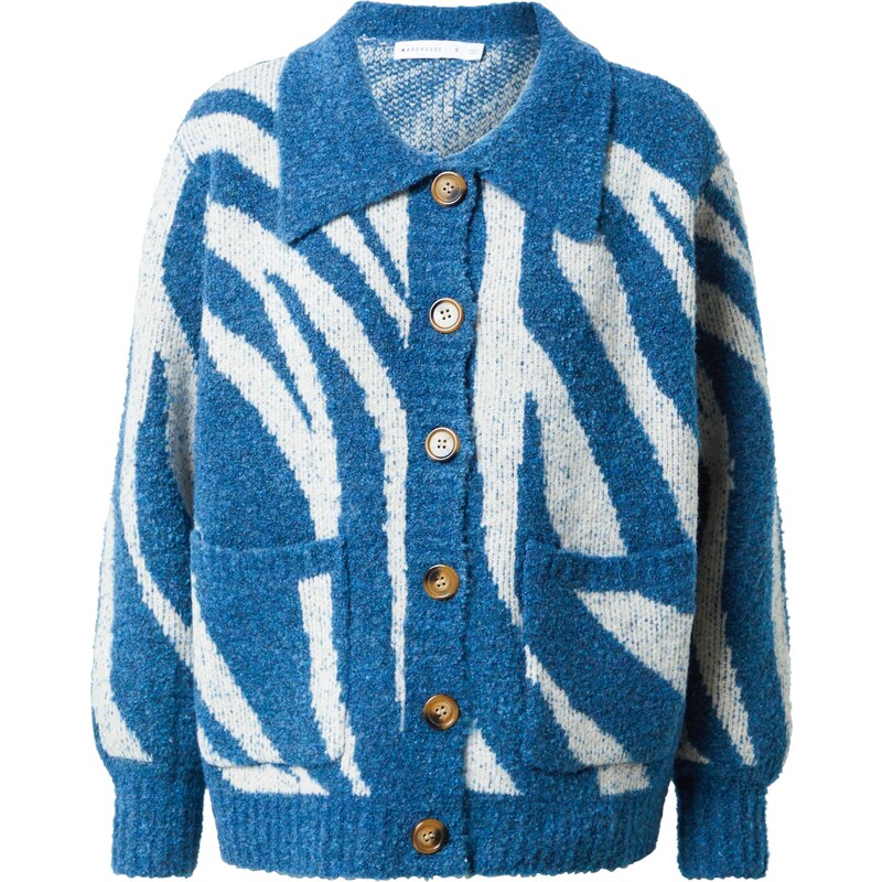 Warehouse Kardigán modrá / biela 63209214