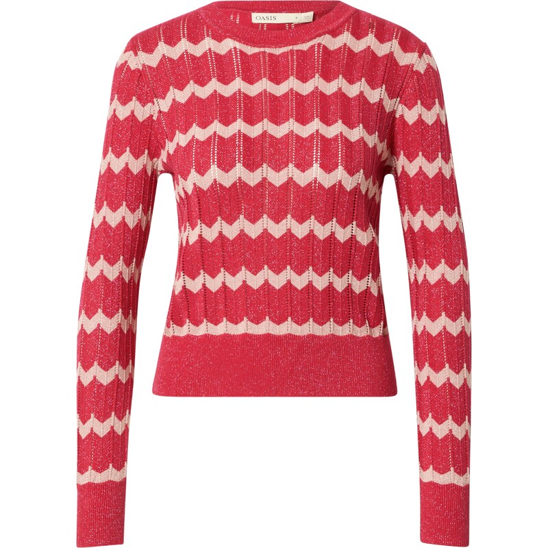 Oasis Sveter púdrová / tmavoružová 54229112