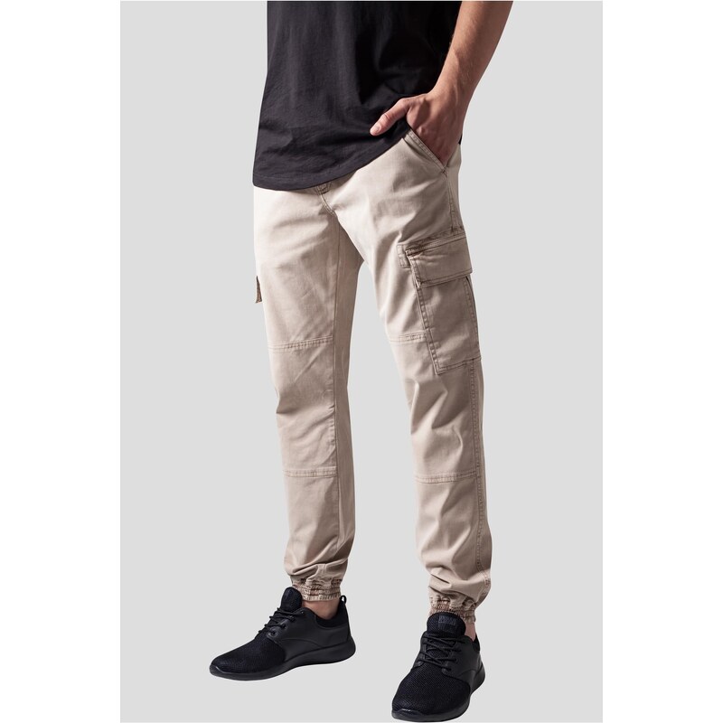 Urban Classics Washed Cargo Twill Jogging Pants Sand 50680759