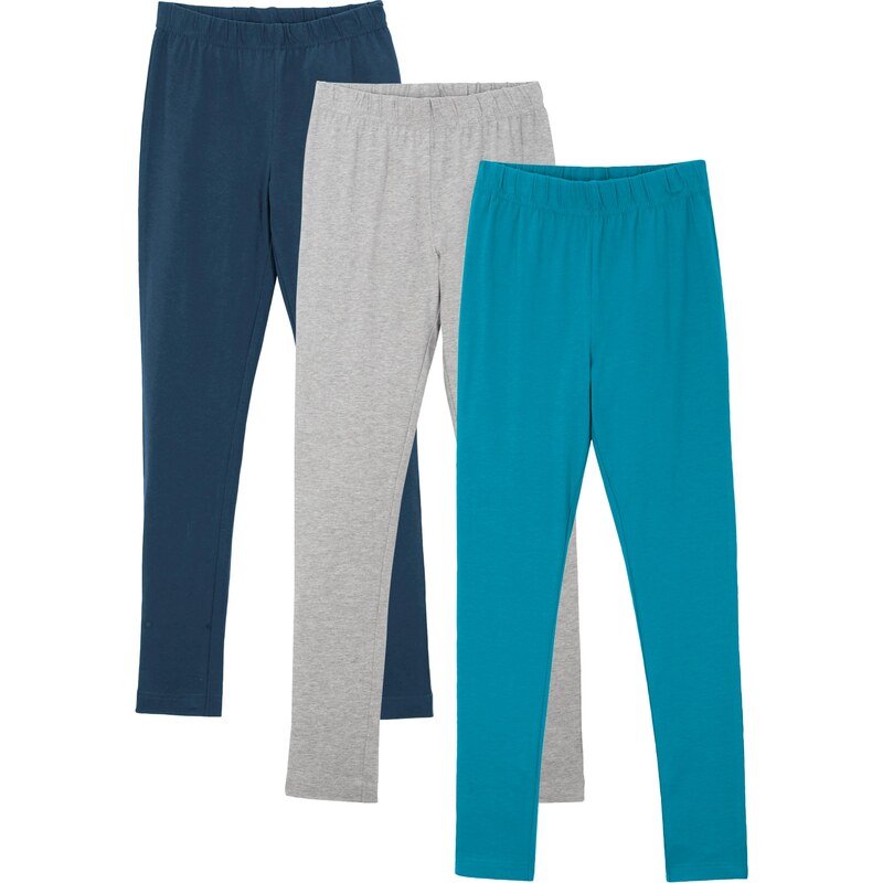 bonprix Legíny (3 ks v balení), farba modrá 44791680