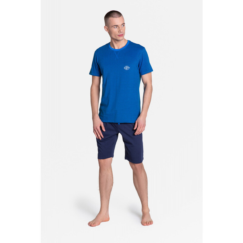Henderson Pánske Pyžamo model 151169 Modré Modrá L