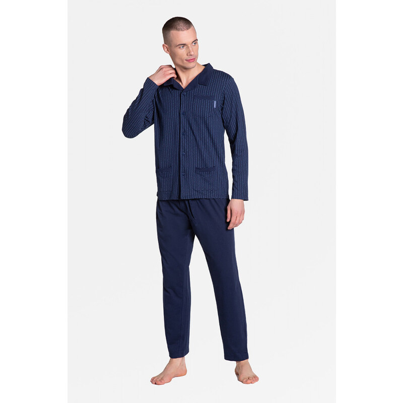 Henderson Pánske Pyžamo model 150895 Modré Modrá L